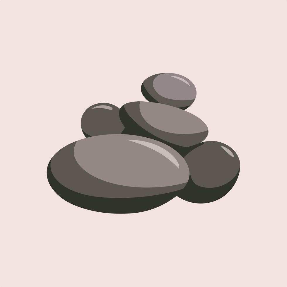 A pile of rocks on a light pink background vector