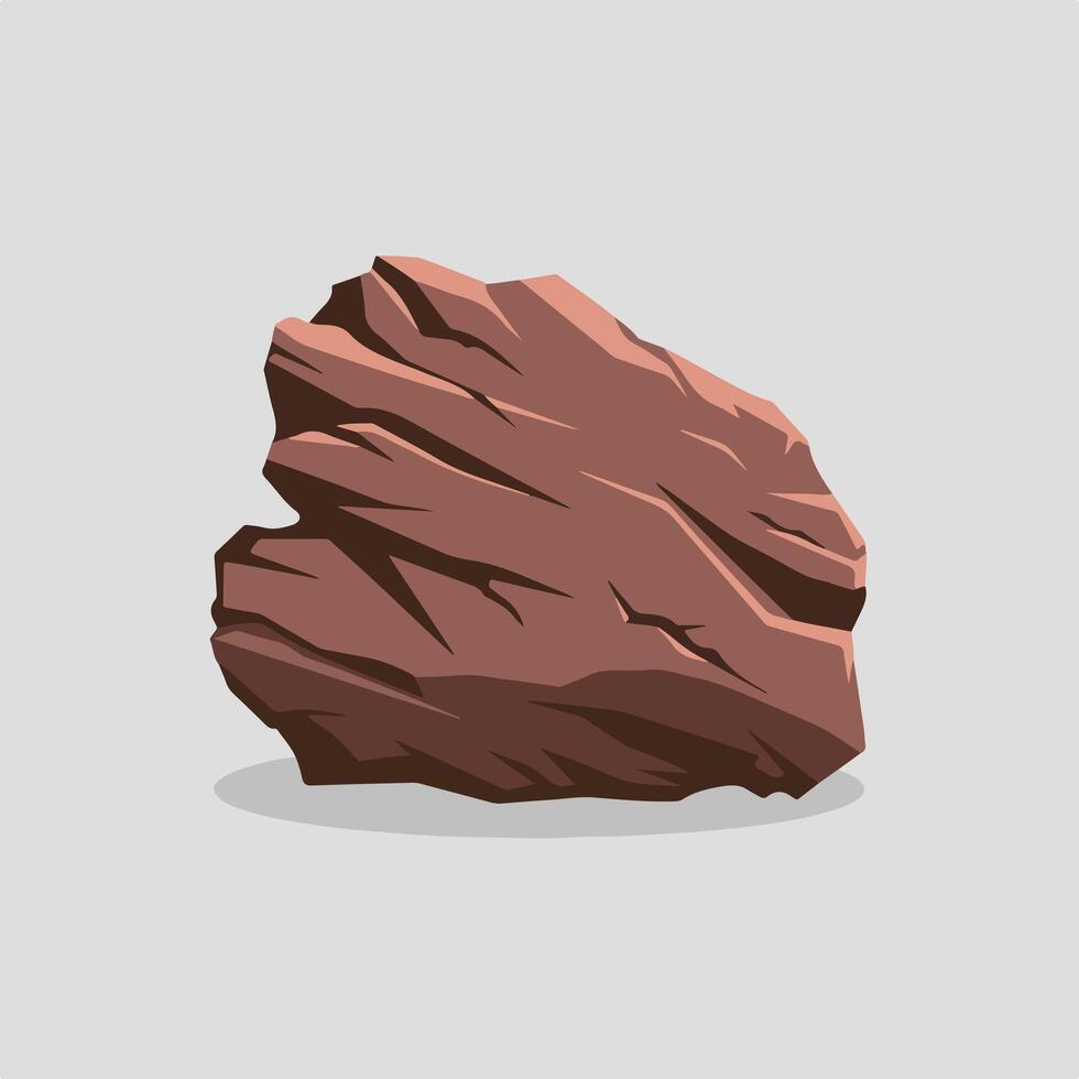 illustration of a rock isolated on a white background vector