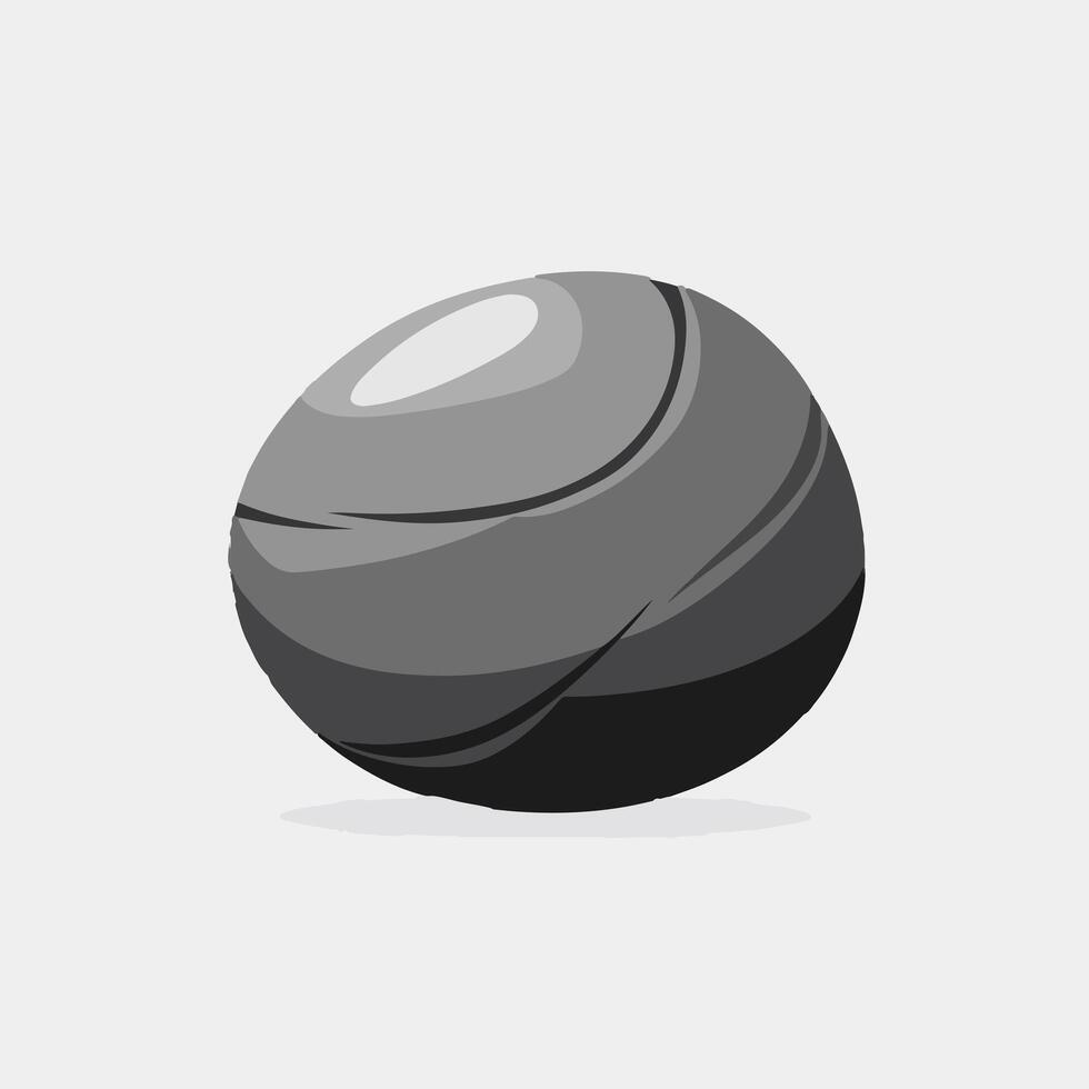 A black and white illustration of a ball vector