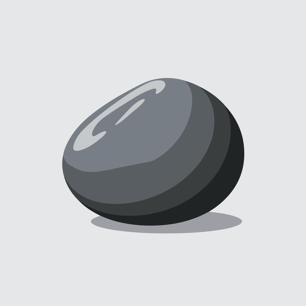 A gray stone on a white background vector