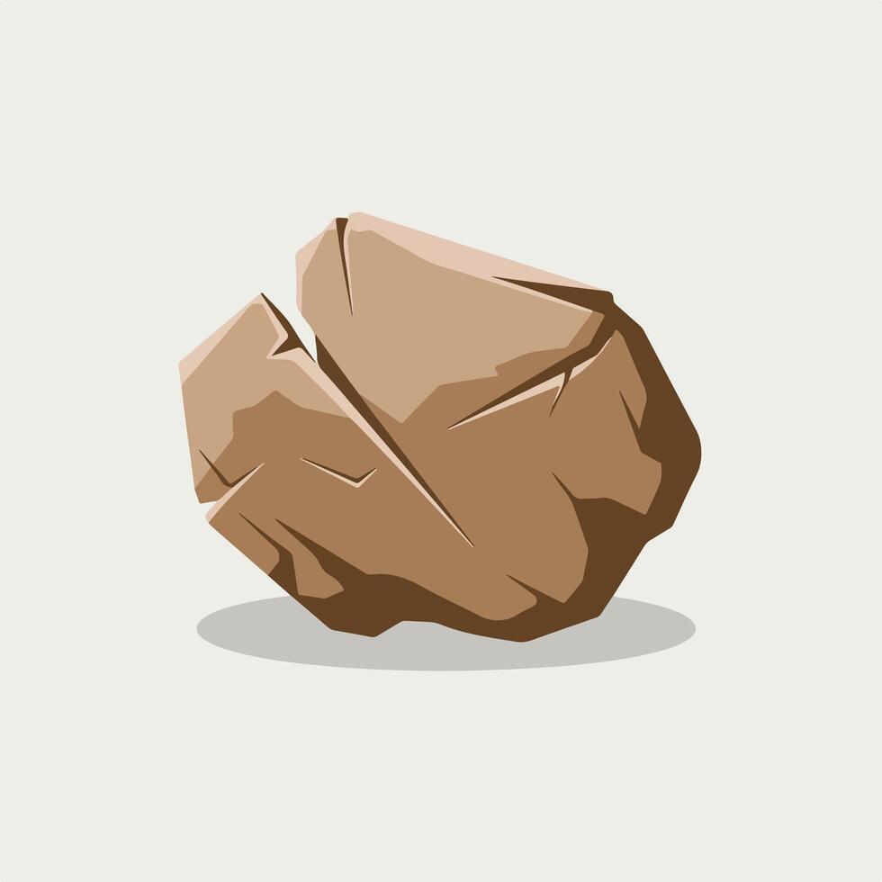 Flat Illustration of a Smooth Rock Formation vector