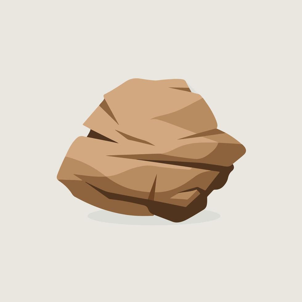 Serene Stone Icon Isolated on a Clean Canvas vector