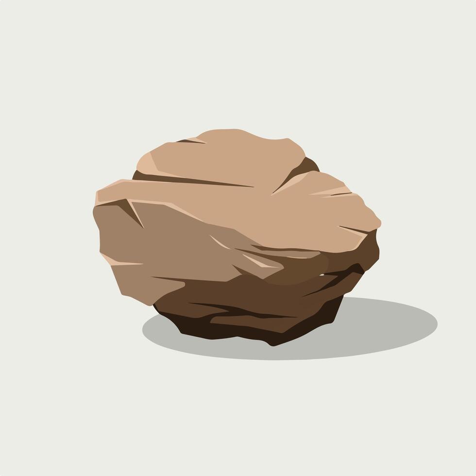 A rock on a white background vector