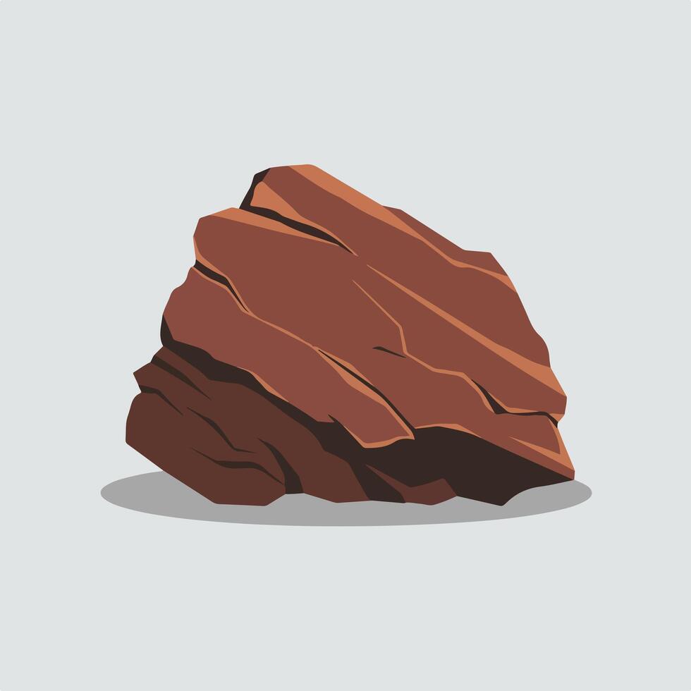 Flat Illustration of a Natural Rock Structure vector