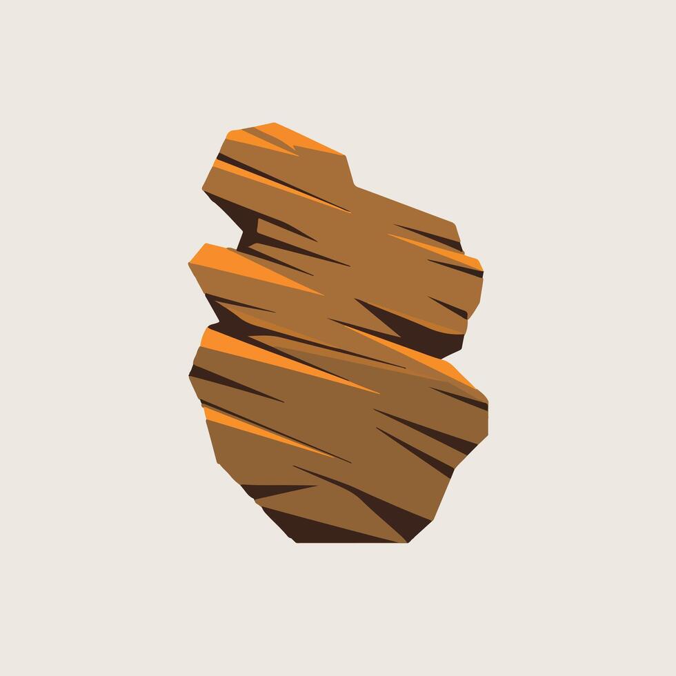 Rock in the desert illustration vector