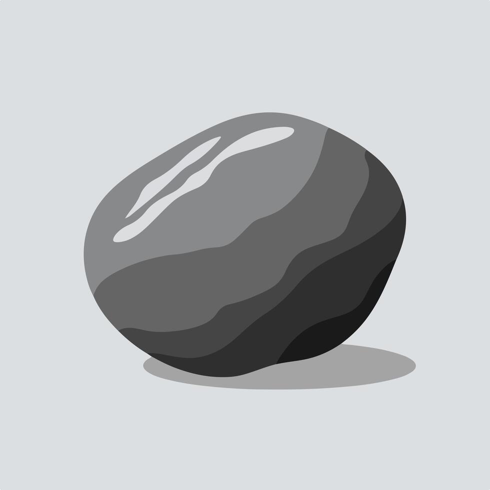 A gray rock on a white background vector