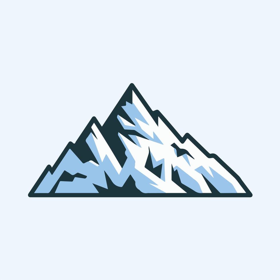 Flat-Style Mountain Illustration with a Clean Look vector