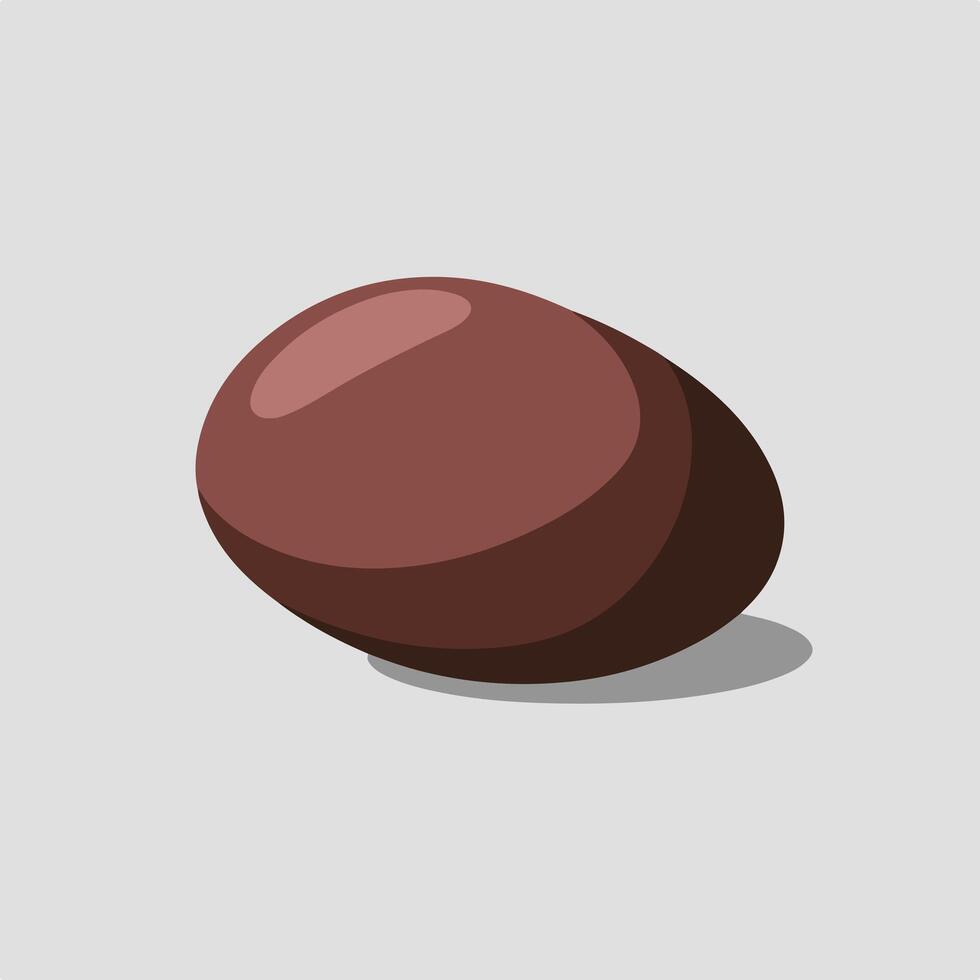 A chocolate egg on a white background vector