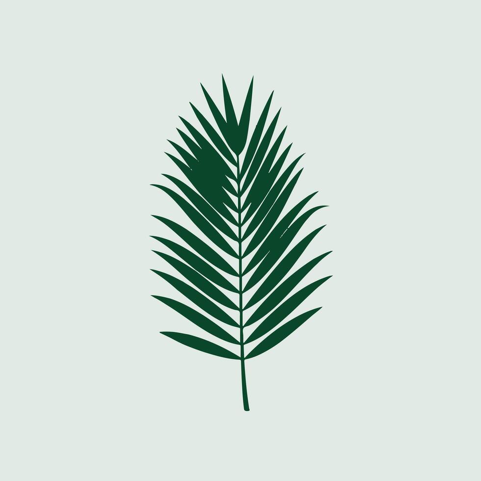 A palm leaf icon on a light background vector