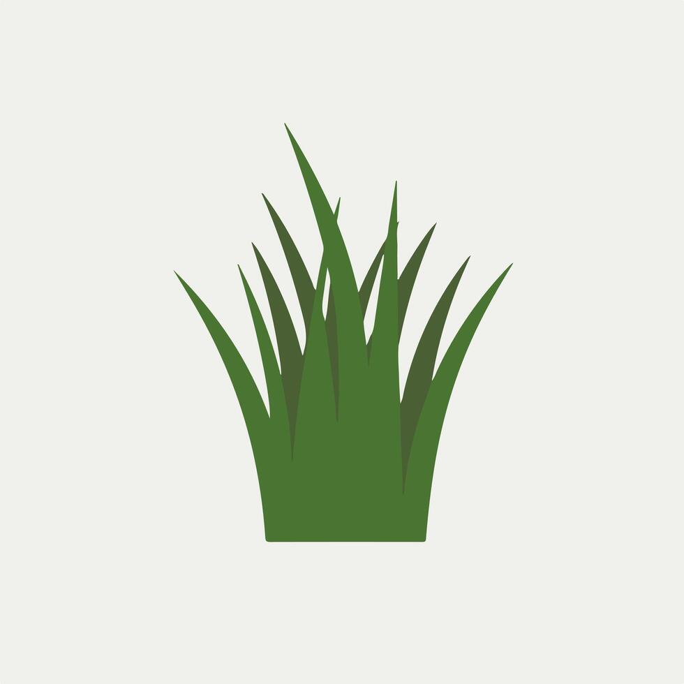 Green grass icon illustration vector