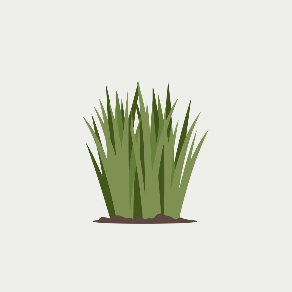 Green grass icon illustration vector