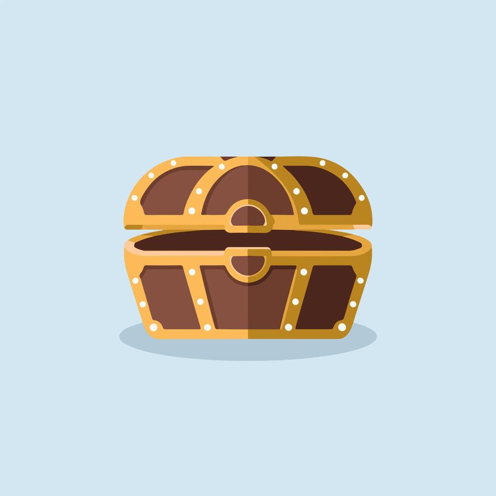 A chest icon with a lid open vector