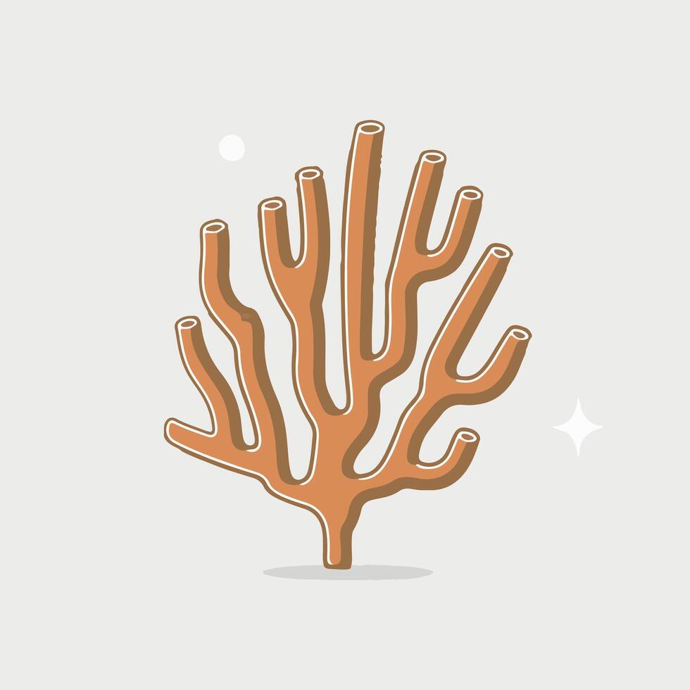 A coral plant icon on a white background vector