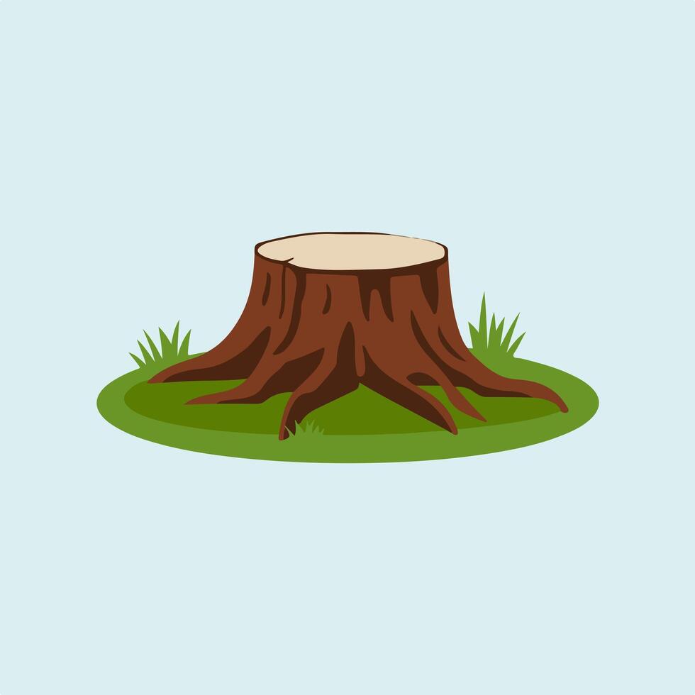 Tree stump icon illustration vector