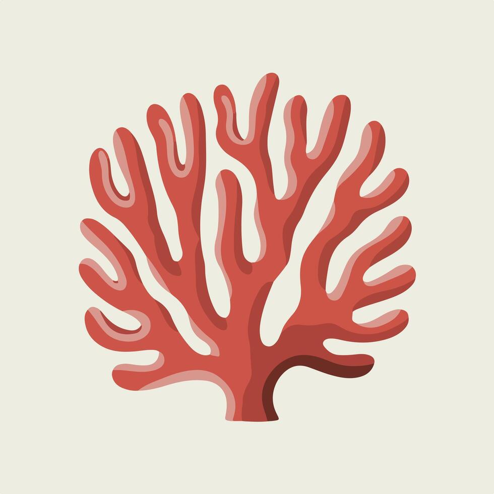Red coral reef icon illustration vector