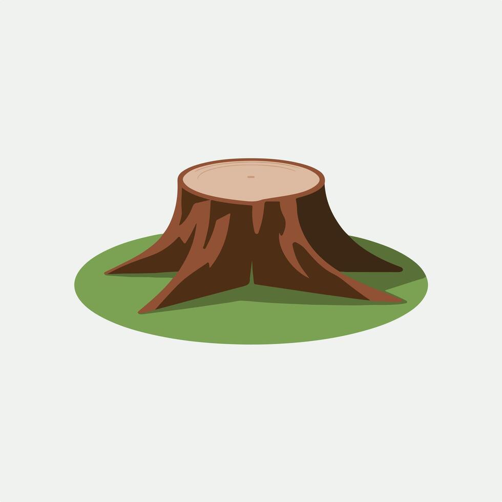 Tree stump icon illustration vector