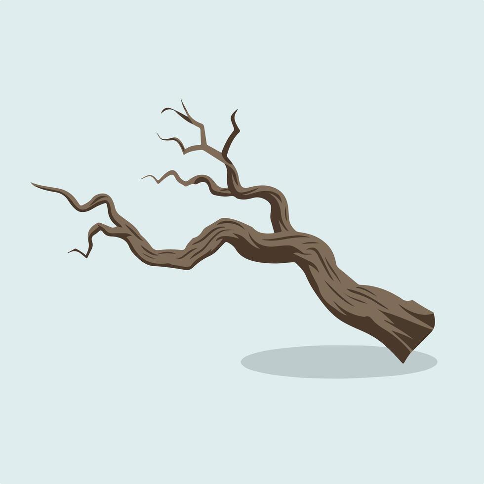 A dead tree on a blue background vector