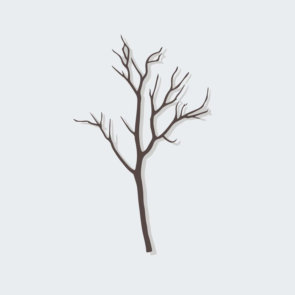 A tree with no leaves on it is shown vector
