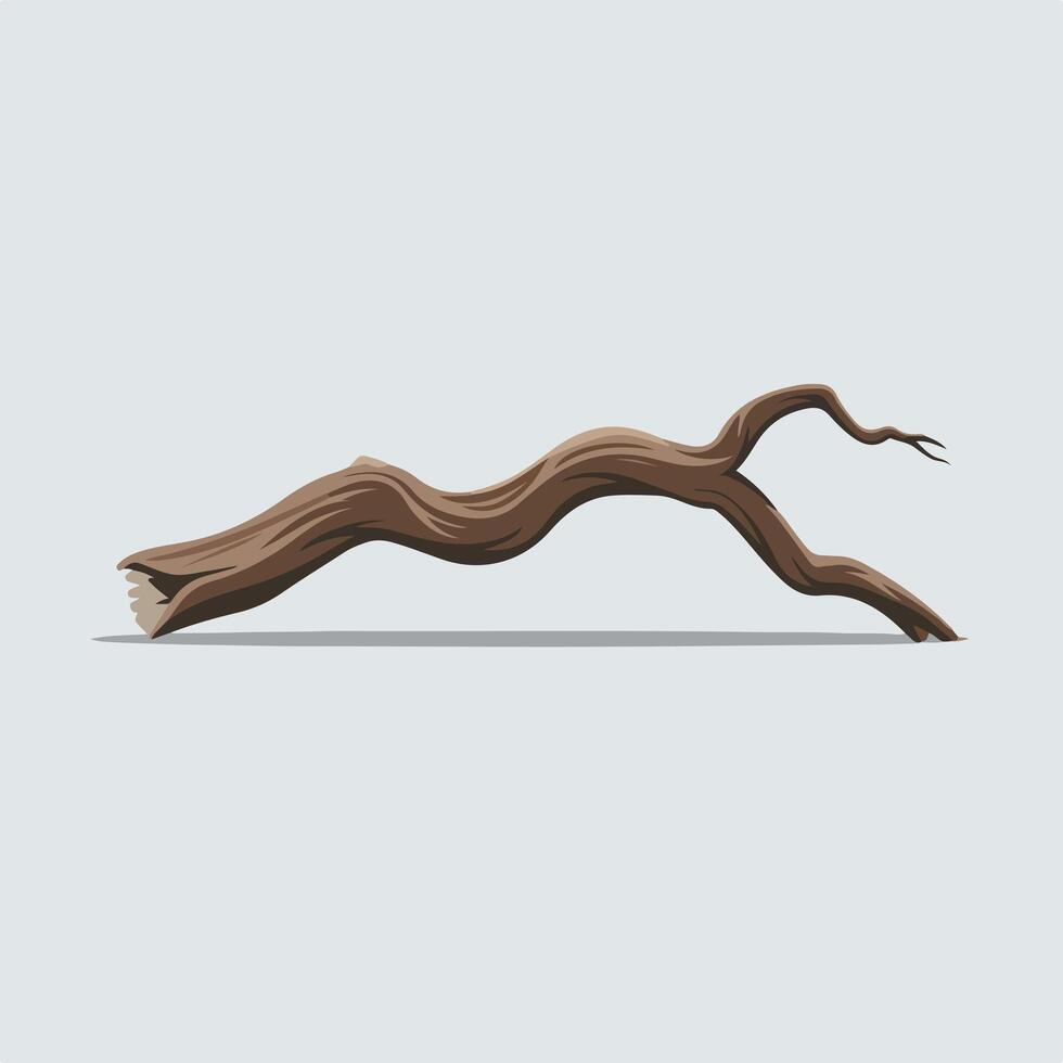 A cartoon tree branch with a long branch vector