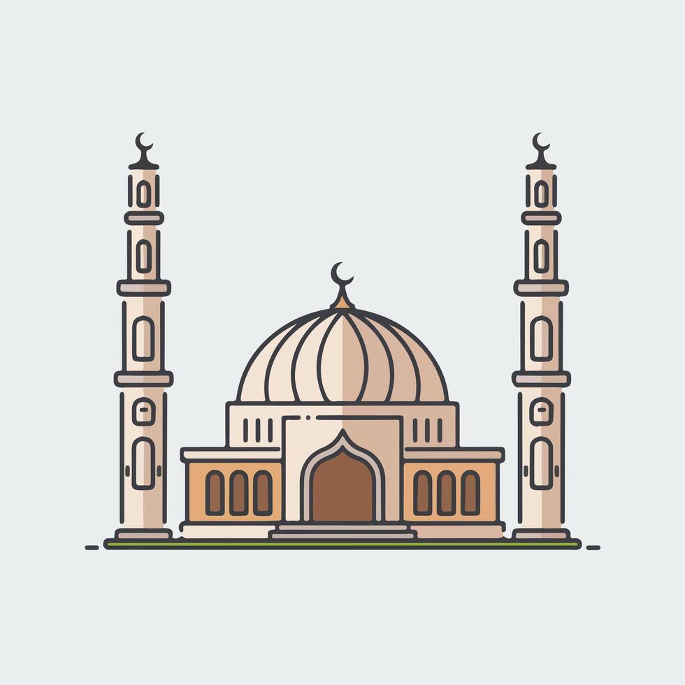 Islamic mosque icon illustration vector