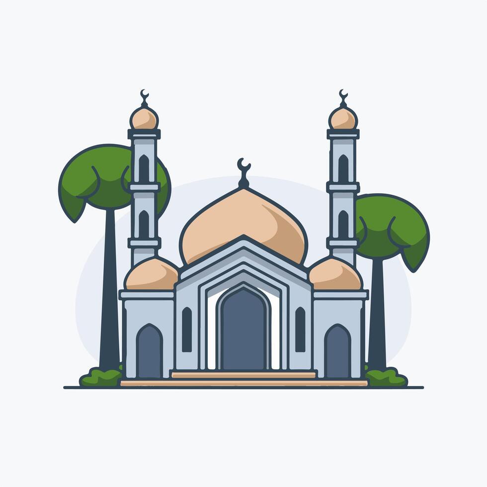 Islamic mosque icon illustration vector