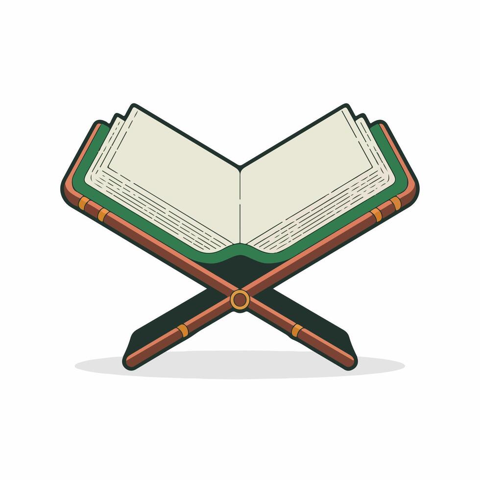 Open book with cross on top of it vector