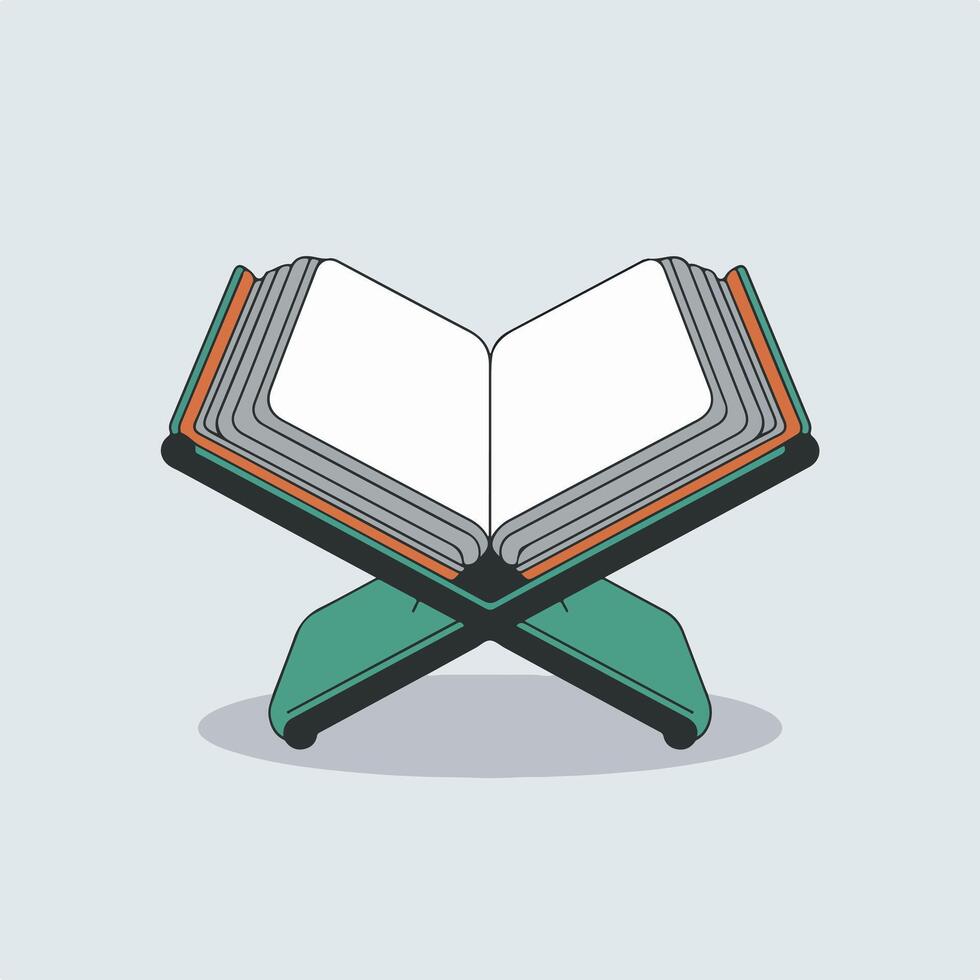 Open book with cross on top of it vector