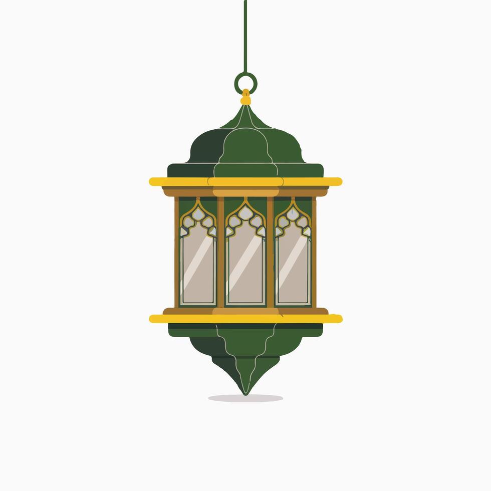 Islamic lantern illustration isolated on white background vector