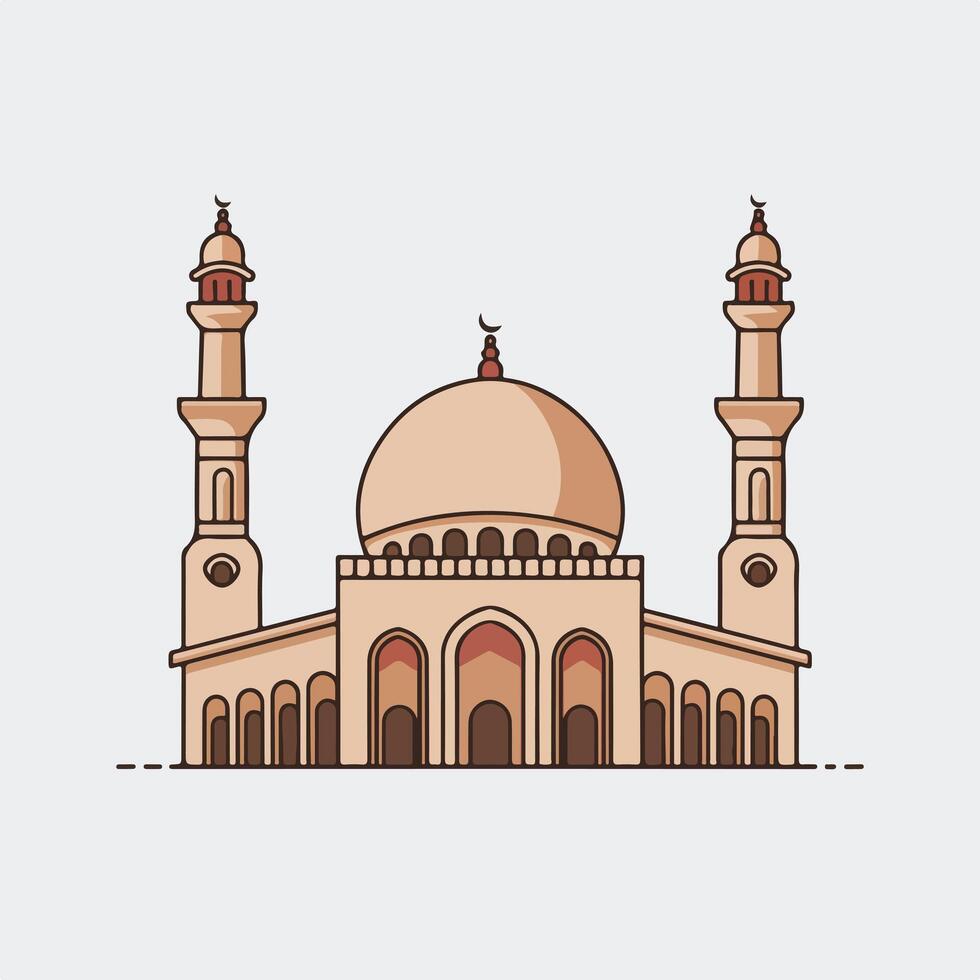 Islamic mosque icon illustration vector