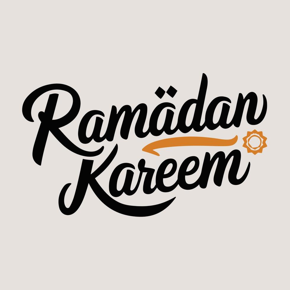 Ramadan kareem lettering design vector