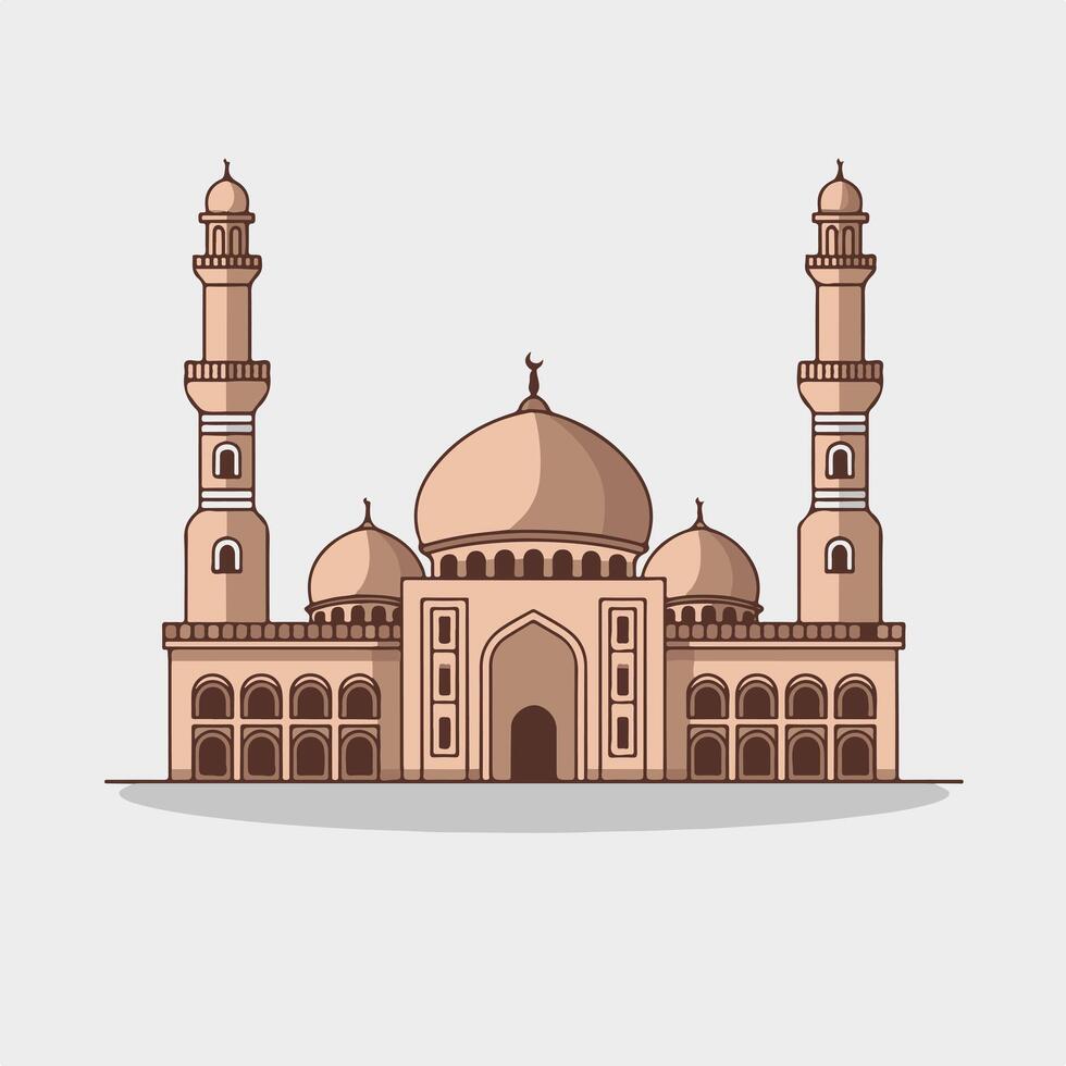 Islamic mosque illustration vector