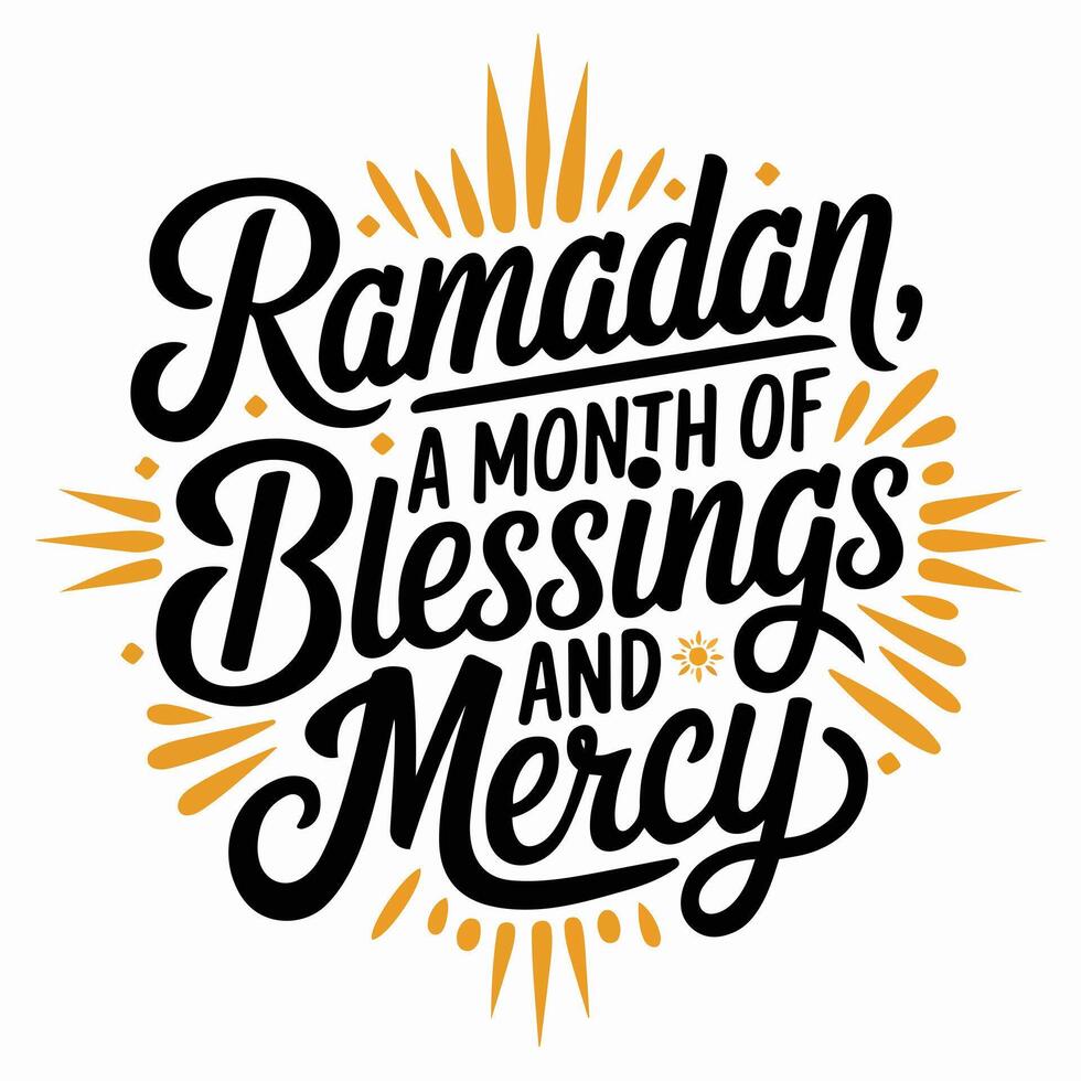 Ramadan month of blessings and mercy vector