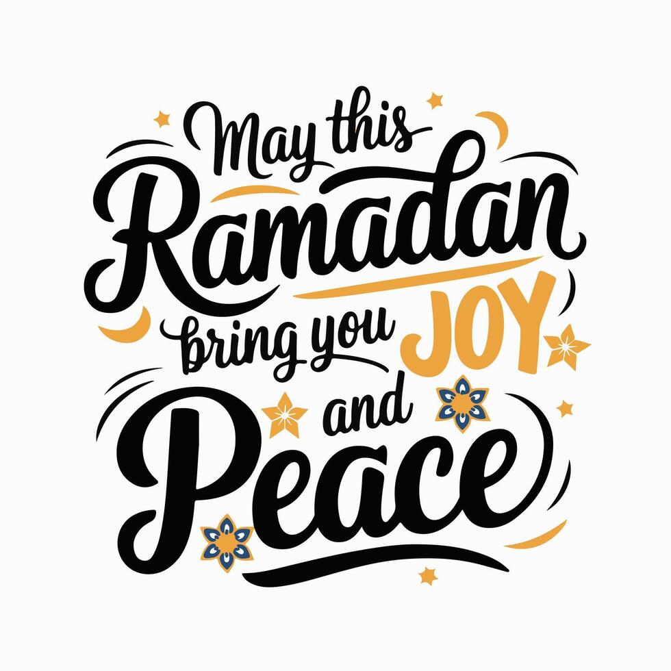 may this ramadan bring you joy and peace vector