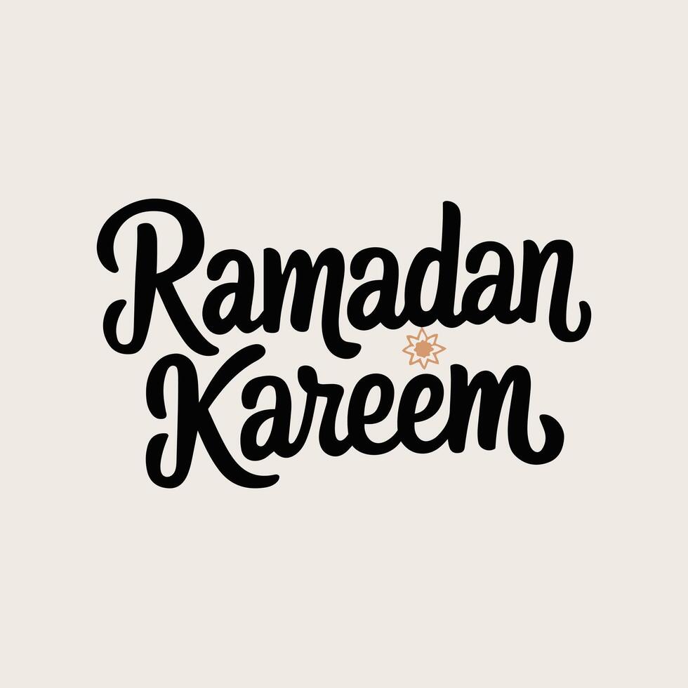 Ramadan kareem calligraphy design vector
