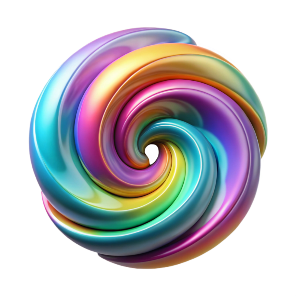 impressive artistic Abstract Colorful Swirls Representing Energy Isolated with Psychedelic Effect premium png