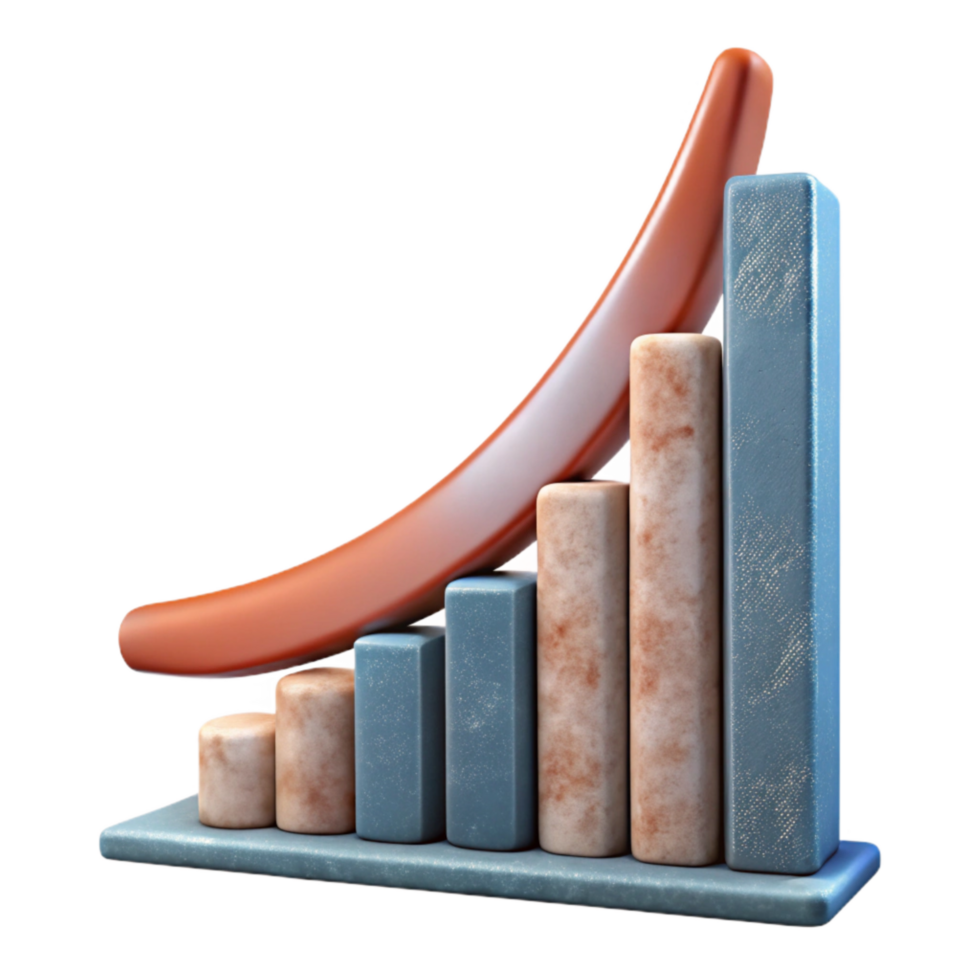 elegant classic Abstract Growth Chart Exponential Curve Transparent Background exclusive png