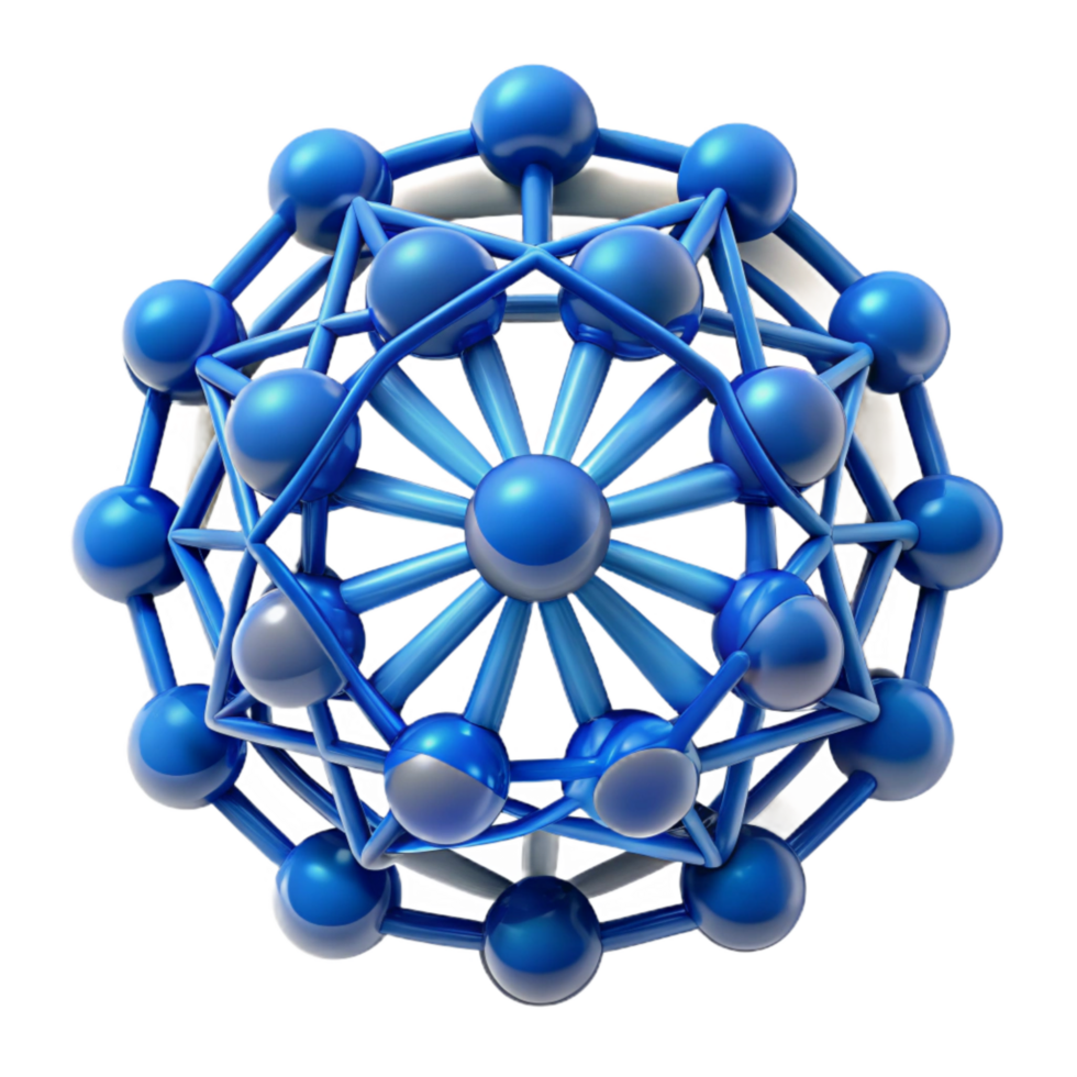 vibrant classic Abstract Network Connections Circular Pattern Blue Hues Cutout original png