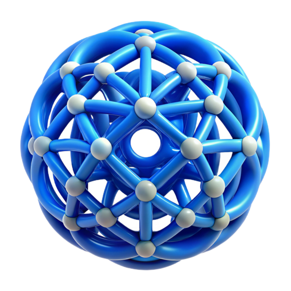 extraordinary creative Abstract Network Connections Circular Pattern Blue Hues Cutout 4K png