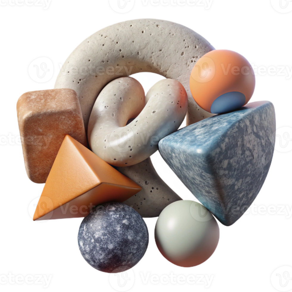 extraordinary traditional Abstract Shapes Representing Emotions Transparent Background original png