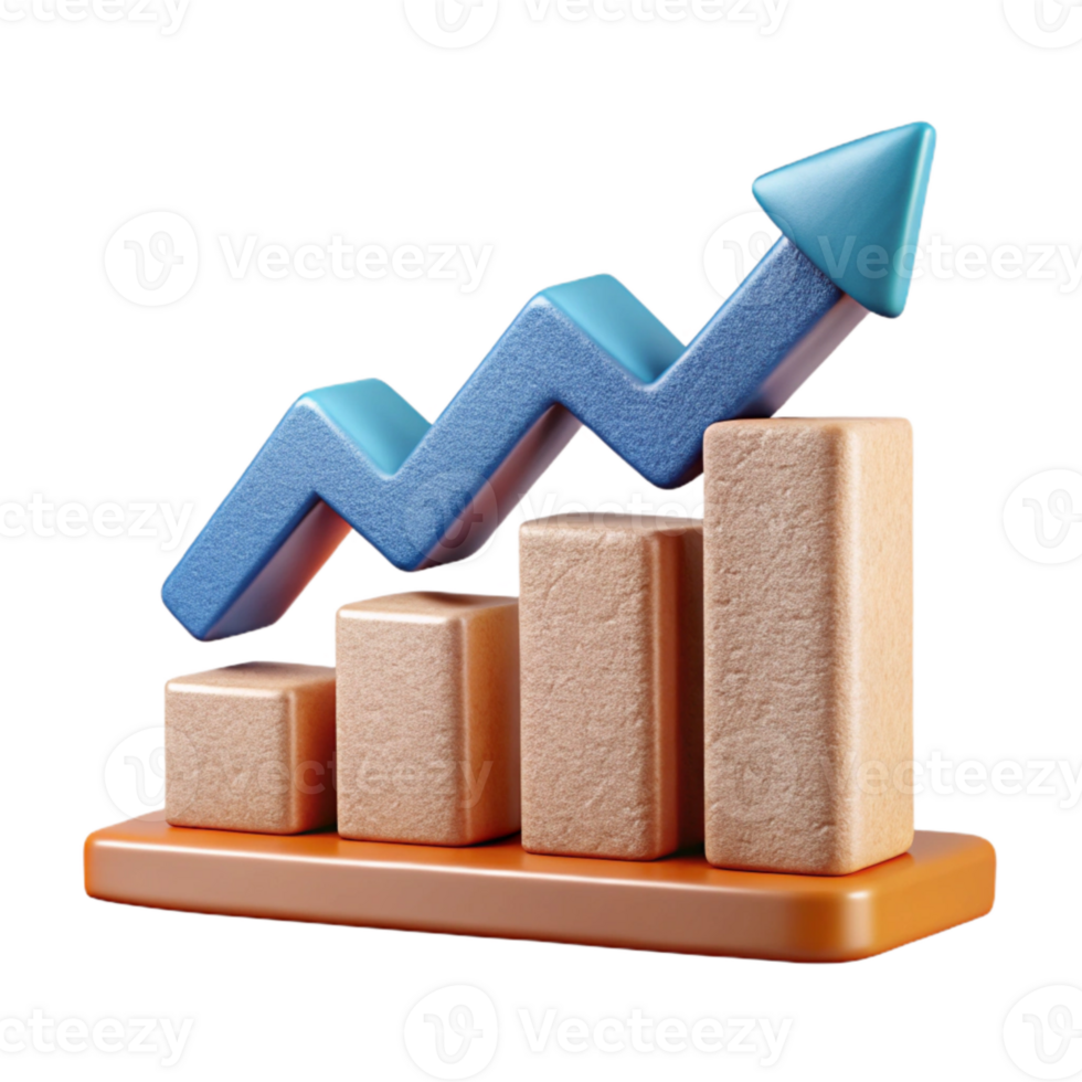 wonderful vintage Abstract Success Graph Upward Trend Cutout premium png