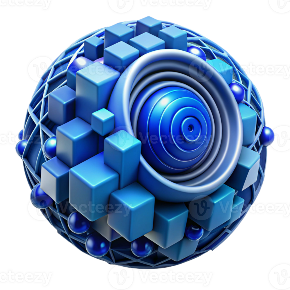 stunning rustic Abstract Technology Background Blue Hues Cutout 4K png