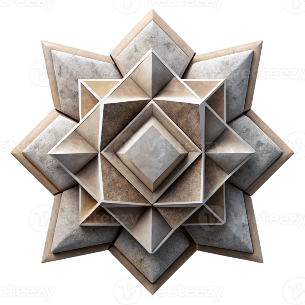 vibrant creative Abstract Wall Art Geometric Design Isolated premium png