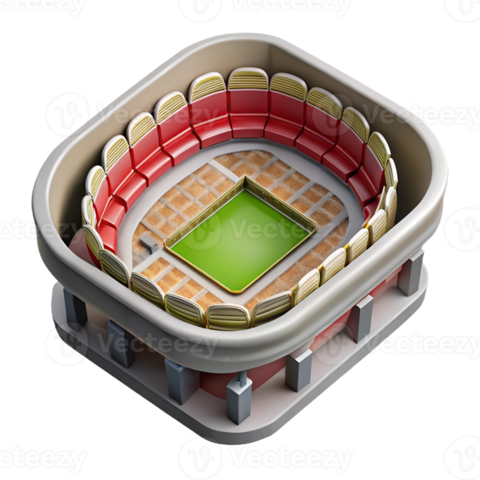 wonderful modern Aerial Shot of Stadium with Empty Seats Isolated authentic png