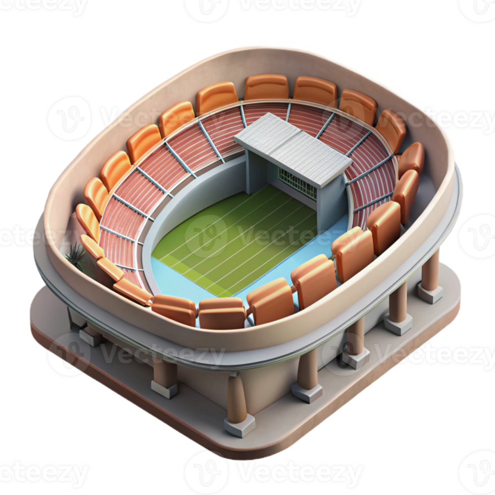 extraordinary rustic Aerial Shot of Stadium with Empty Seats Isolated detailed png