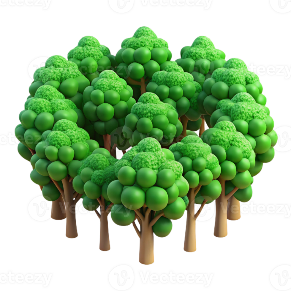 elegant contemporary Aerial View of Green Forest Canopy Cutout professional png