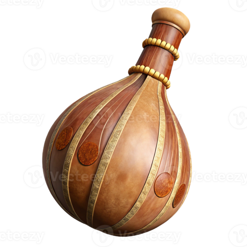 vibrant abstract African Calabash Gourd Instrument Cutout original png