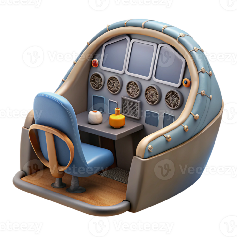 vibrant contemporary Airplane Cockpit Transparent Background premium png