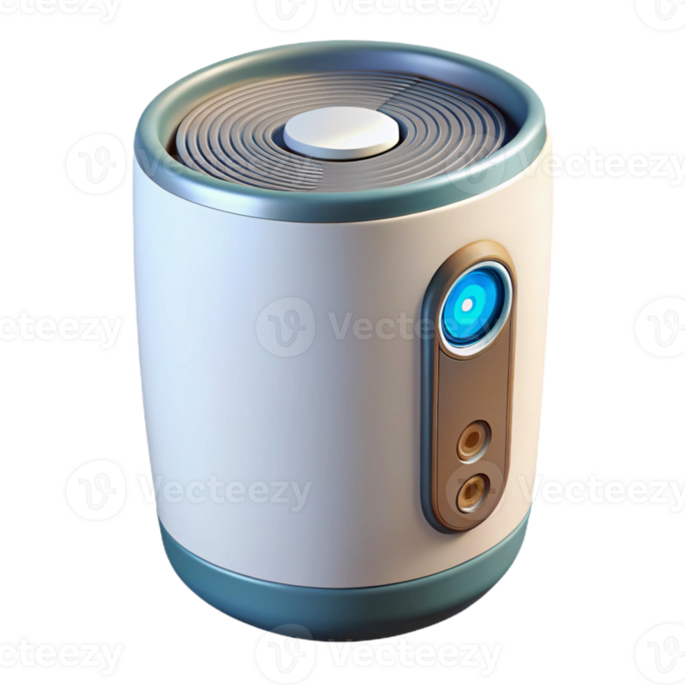 elegant modern Air Purifier with Remote Control Isolated on Transparent Background professional png