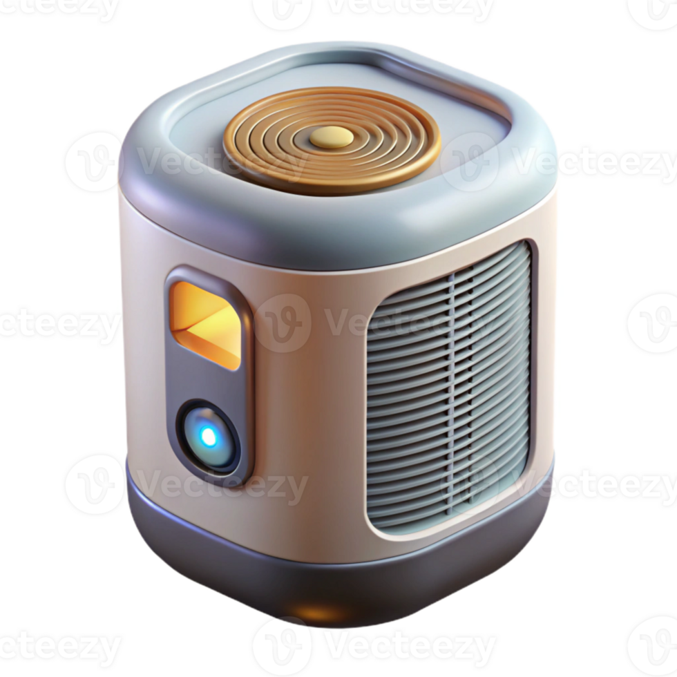 elegant creative Air Purifier with Indicator Lights Isolated on Transparent Background exclusive png