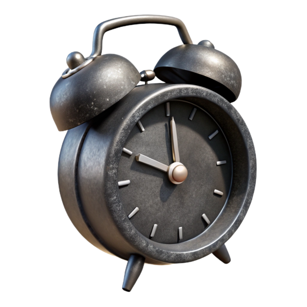 stunning traditional Alarm Clock Black Retro Cutout with Shadow professional png